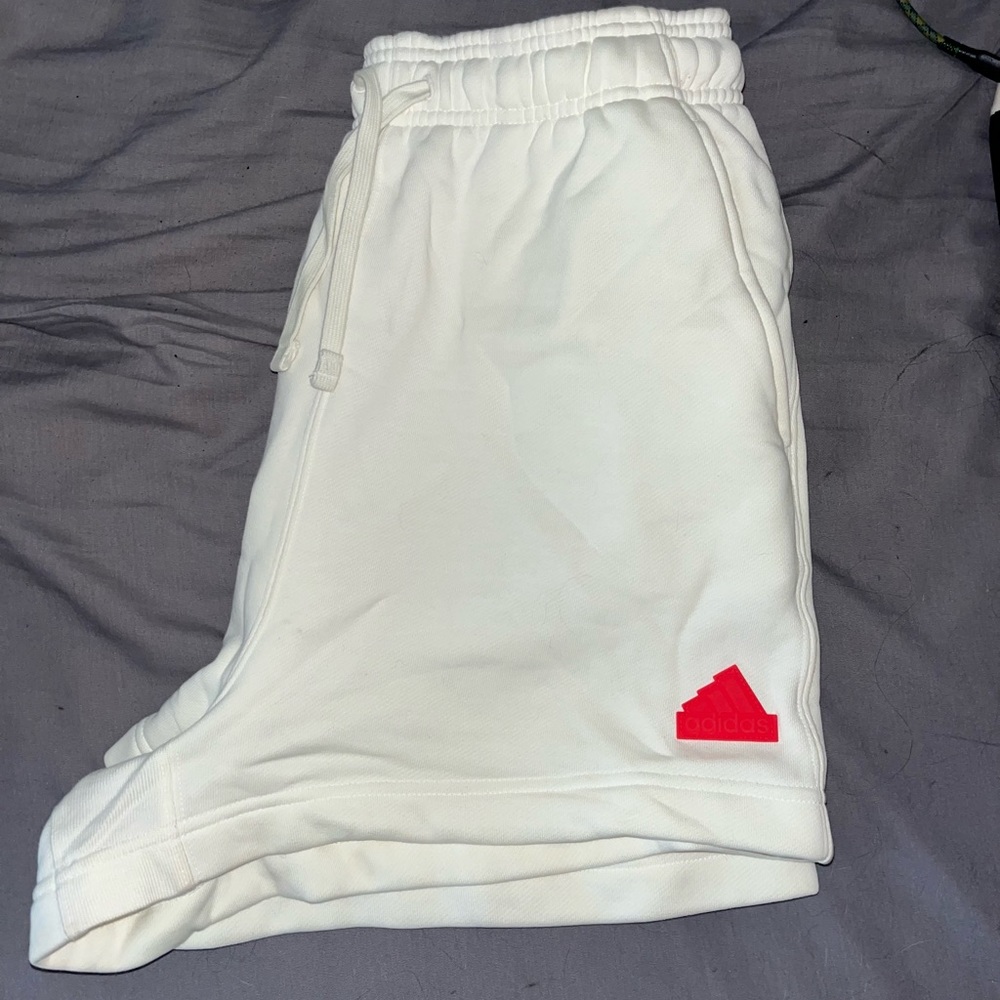 Off White Adidas Cotton Shorts.